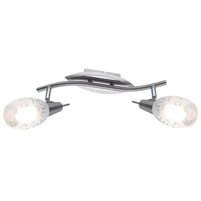 LED-Deckenstrahler Milazzo 2-flammig Nickel 2x E14 4 W Warmweiß 350,m ca. 35 cm