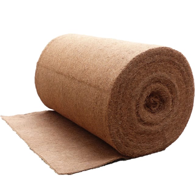 Kokosfaser Matte Unkrautvlies - Teichumrandung - Hochbeet Natur 25m x 1m