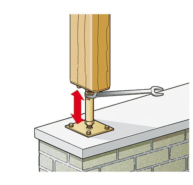 Alberts Pfostenträger 70 x 70 mm/100 x 100 mm/150-190 mm Verzinkt