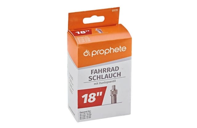 Prophete Fahrradschlauch 18 Zoll Dunlopventil