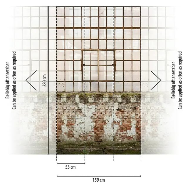AS-Creation Fototapete Vlies Industrial-Fabrikhalle Creme-Braun
