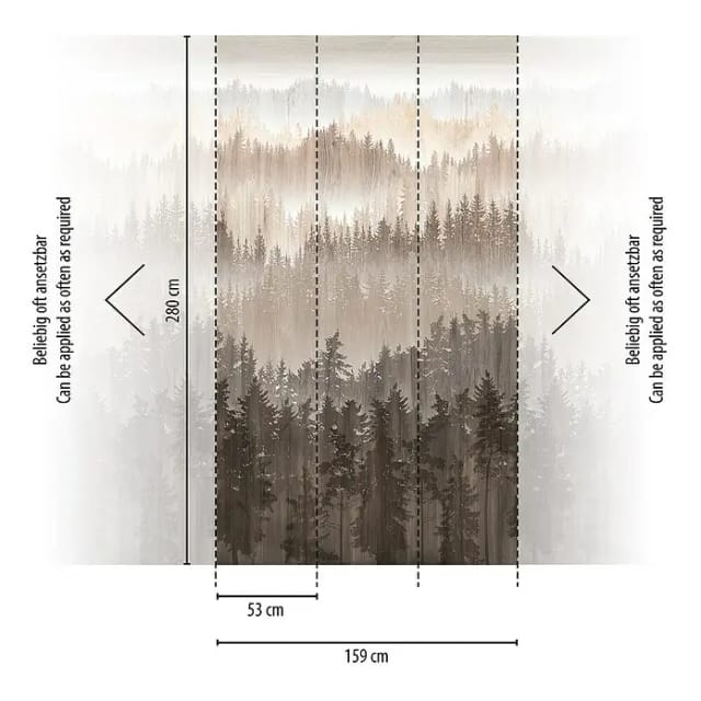 AS-Creation Fototapete Vlies Wald Braun-Beige