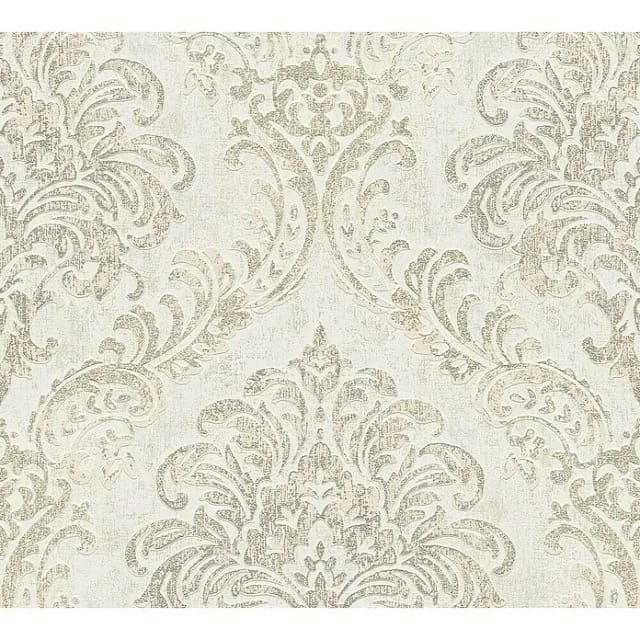 AS-Creation Vliestapete Barock Ornament Weiß-Silber-Gold