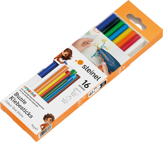 Steinel Bunte Klebesticks 85°C Ø 7 mm 16 Stk. á 96 g