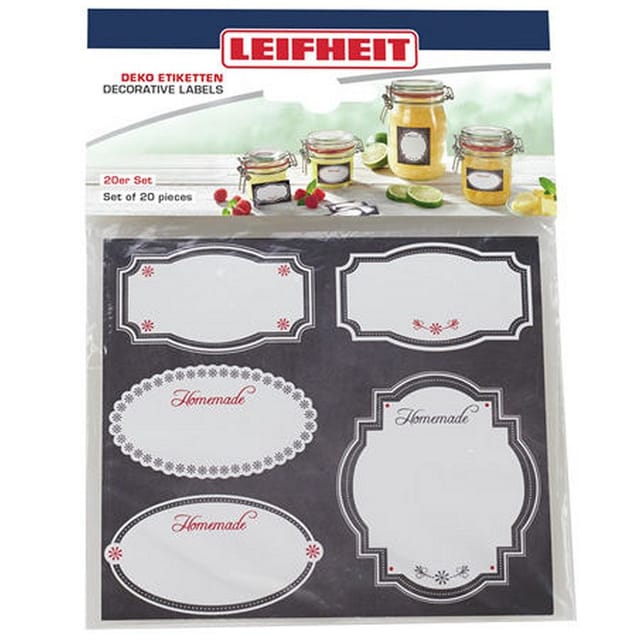 Leifheit Deko-Etiketten Schwarz-Weiß