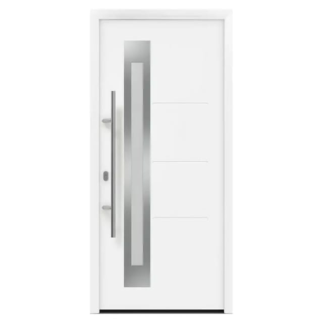EcoStar Haustür Isopro IP 780S 110 cm x 210 cm Verkehrsweiß Anschlag Links
