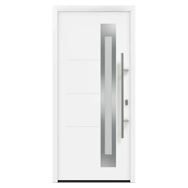 EcoStar Haustür Isopro IP 780S 110 cm x 210 cm Verkehrsweiß Anschlag Rechts