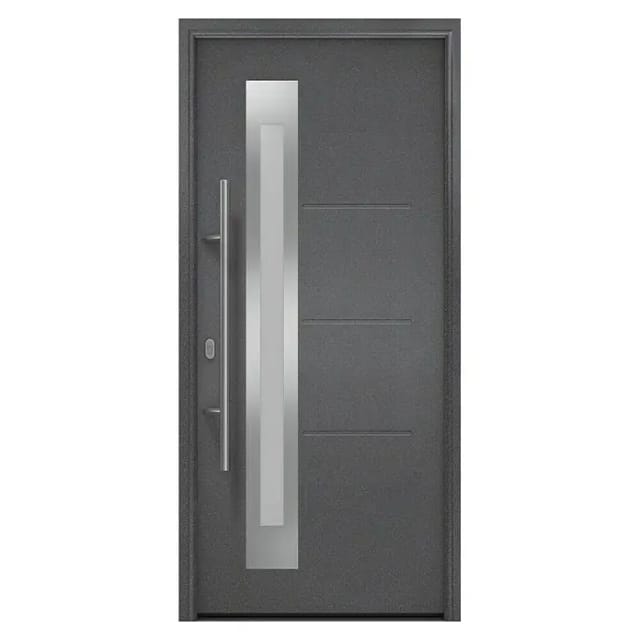 EcoStar Haustür Isopro IP 780S 110 cm x 210 cm Anthrazit-Metallic Anschlag Links