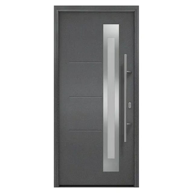 EcoStar Haustür Isopro IP 780S 110 x 210 cm Anthrazit-Metallic Anschlag Rechts