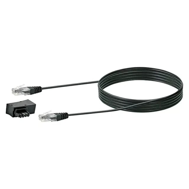 Schwaiger Modemkabel 3 m mit TAE/DSL-Steckeradapter Schwarz