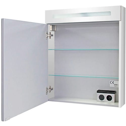 Fackelmann Spiegelschrank B.Clever Weiß 60 cm mit Softclose Türen
