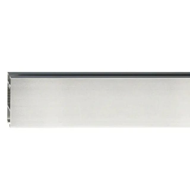 Mydeco Gardinenstange für Gleiter Edelstahl-Optik 3,2 cm x 1,1 cm Länge 260 cm