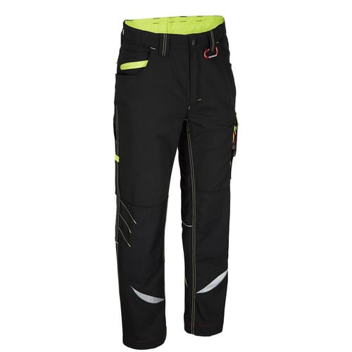 Bullstar Arbeitshose Ultra Schwarz-Lime Gr. 46