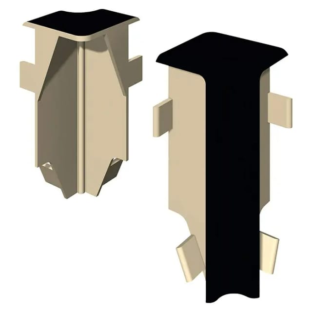 Egger Innenecke Kubisch 6 cm Schwarz 2 Stück