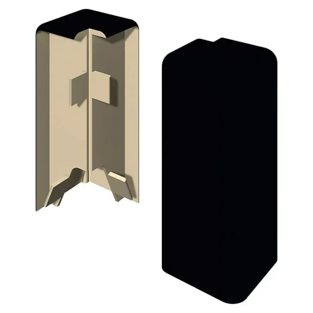 Egger Außenecke Kubisch 6 cm Schwarz 2 Stück