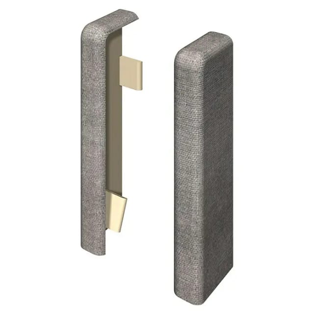 Egger Endstück Kubisch 6 cm Steingrau 2 Stück