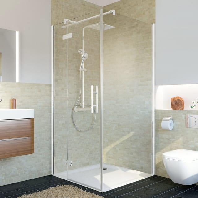 Breuer Seitenwand für Drehtür Quick72 Avanta Chrom Klarglas 90x200 cm