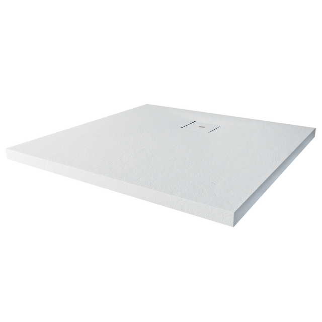 Breuer Duschwanne Modern Line Steinoptik Quadrat 100 cm x 100 cm Weiß