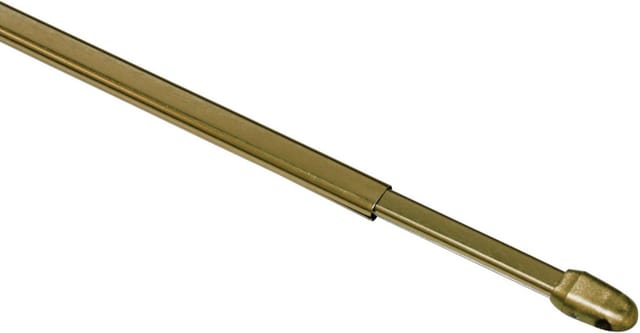 Gardinia Vitragestange flachoval Ø 11 mm Messing 40 cm - 65 cm 2-er Pack