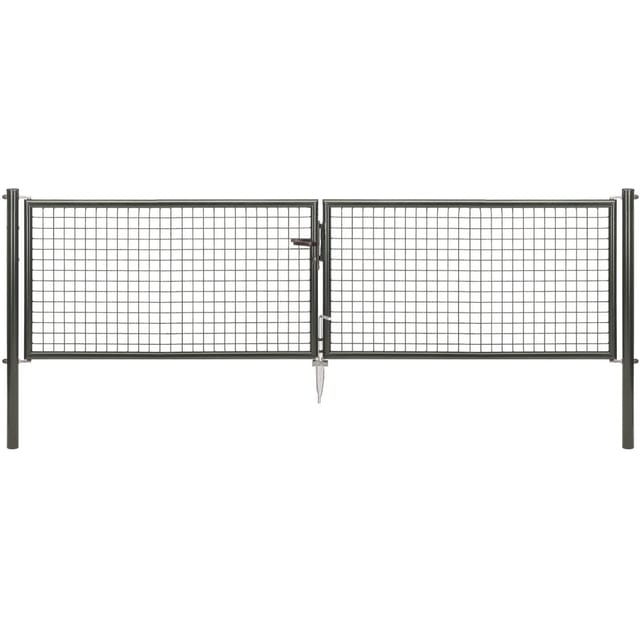 Doppeltor für Maschendraht- u. Fix-Clip Pro-Zaun Anthrazit-Met. 75 x 300 cm