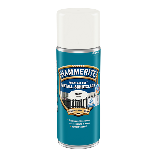 Hammerite Metall-Schutzlack Spray Weiß-Matt 400 ml