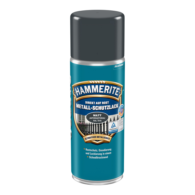 Hammerite Metall-Schutzlack Spray Ral 7016 Anthrazitgrau 400 ml