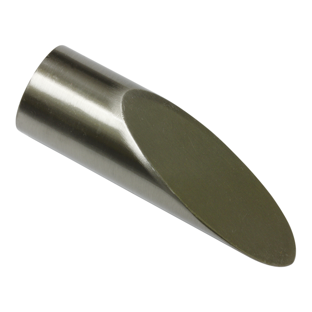 Gardinia Endknopf Memphis Lazio Edelstahloptik 2-er Pack