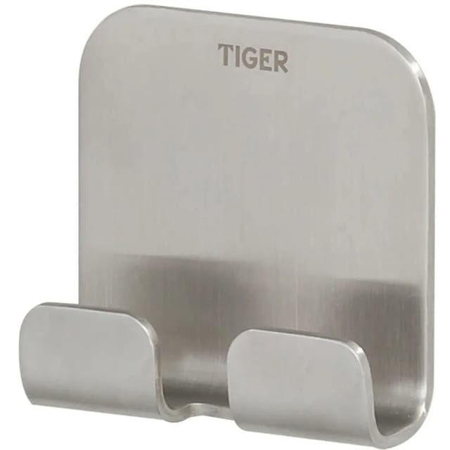 Tiger Doppelhaken Colar Edelstahl gebürstet