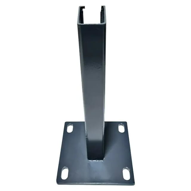 Pfostenfußplatte Quadrat 30 cm x 15 cm x 15 cm Anthrazit