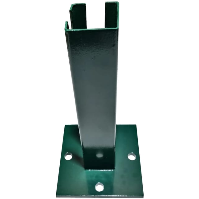 Pfostenfußplatte Eckpfosten 15 cm x 15 cm Moosgrün