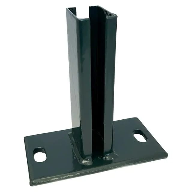 Pfostenfußplatte Eco Kurz 15 cm x 15 cm x 10 cm Anthrazit