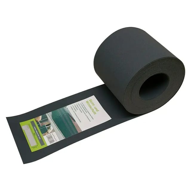 Solid PVC-Sichtschutzstreifen Anthrazit Höhe 19 cm Länge 25 m