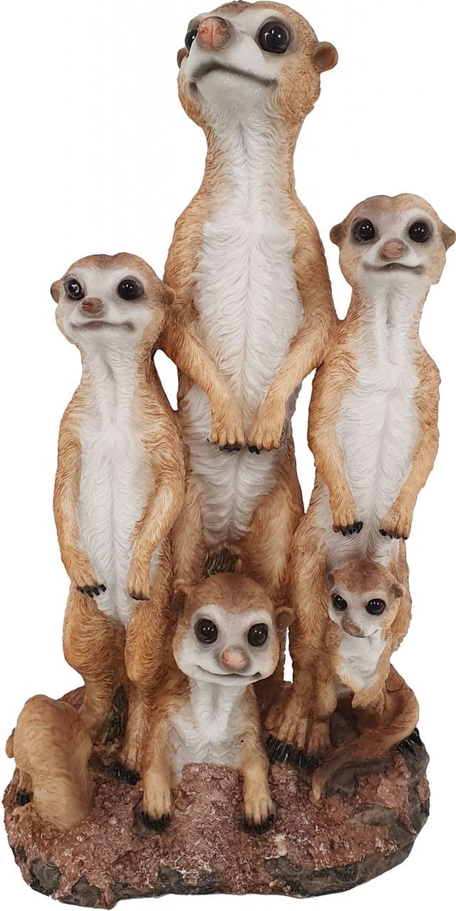 Dekofigur Erdmännchen-Familie 39 cm