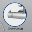 Breuer Duscharmatur Aquamaxx 310 mit Thermostat eckige Kopfbrause