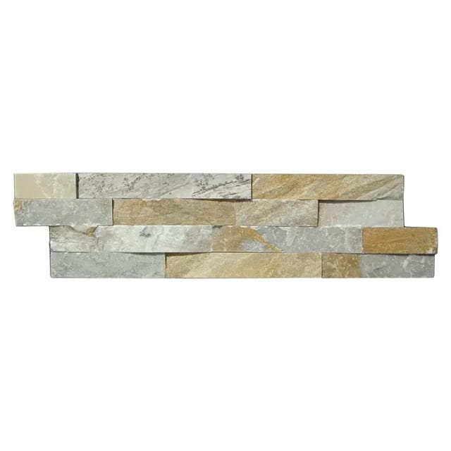 Verblender Quarzit Beige Mix 15 cm x 60 cm
