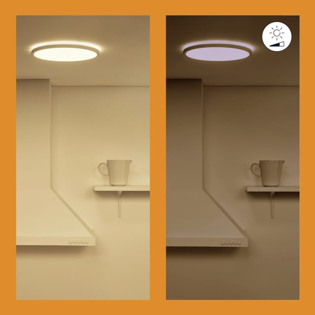 WiZ LED-Deckenleuchte SuperSlim Tunable White 1500,m Weiß Ø 29,2 cm