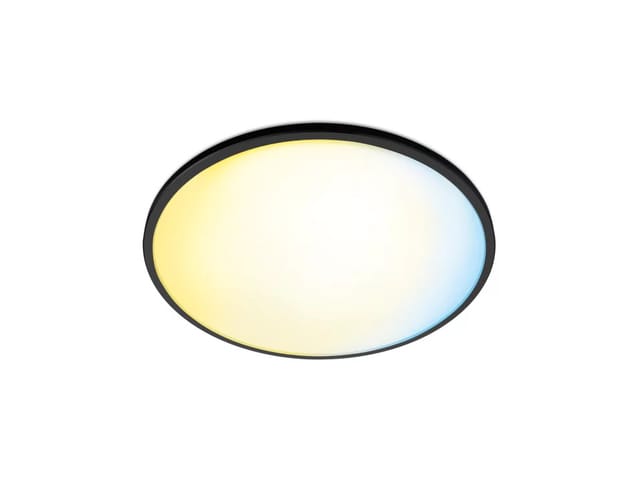 WiZ LED-Deckenleuchte SuperSlim Tunable White 1500,m Schwarz Ø 29,2 cm