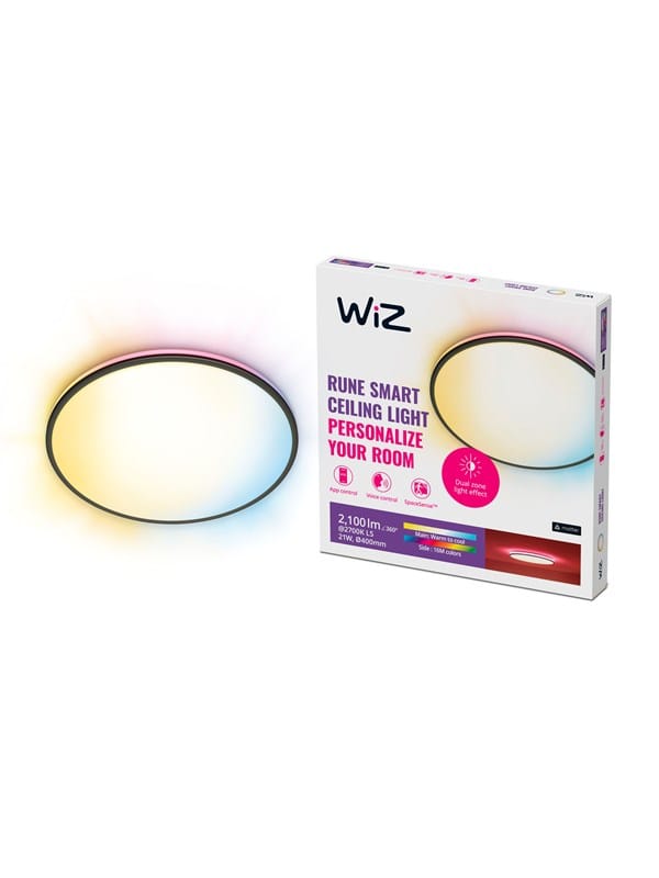 WiZ LED-Deckenleuchte Rune Tunable White & Color 2100,m Schwarz