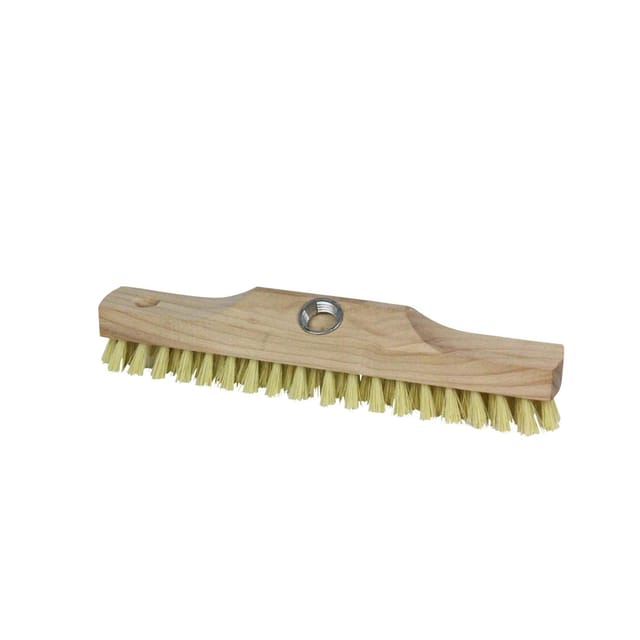 LUX-TOOLS Wischer 30 cm Holz Kunstborste Metallgewinde