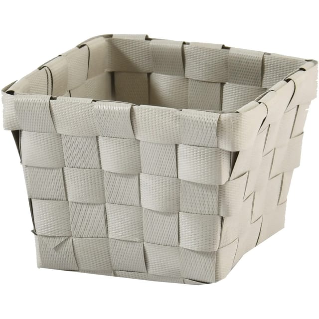 Aufbewahrungskorb PP-Geflecht Grau 10 cm x 10 cm x 7,5 cm