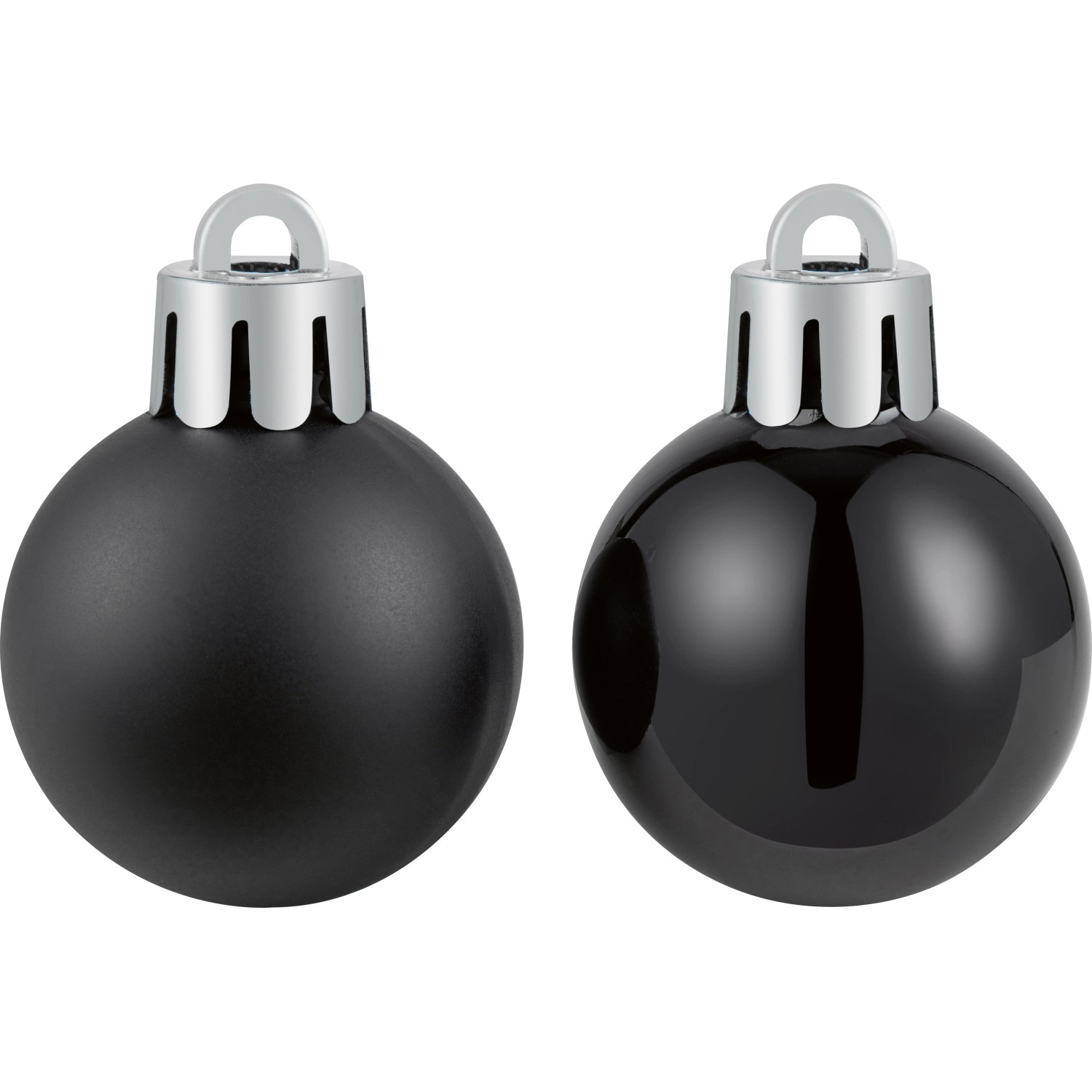 Christbaumkugel-Set Kunststoff Ø 3 cm 9-teilig Schwarz