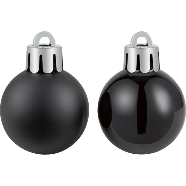 Christbaumkugel-Set Kunststoff Ø 3 cm 9-teilig Schwarz