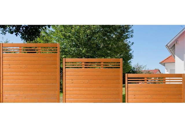 Sichtschutzzaun-Element Typ 137 180 cm x 180 cm Kirschbaumfarben