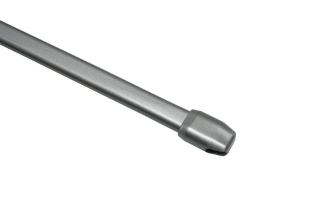 Gardinia Vitragestange flachoval Ø 11 mm Silber-Matt 100 cm - 160 cm 2-er Pack