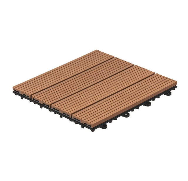 Home Deluxe Klickfliesen WPC Bavaro Teakfarb. 30 cm x 30 cm, 6 m²