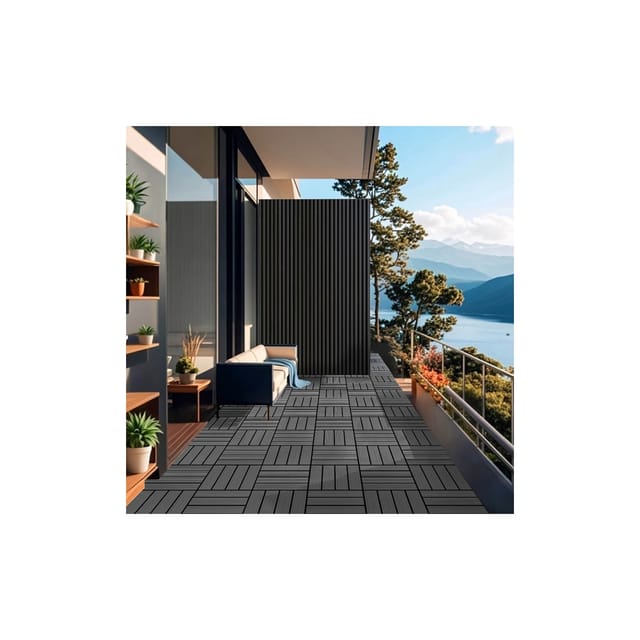 Home Deluxe KlickfliesenWPC Bavaro Anthrazit 30cm x 30cm, 6 m²