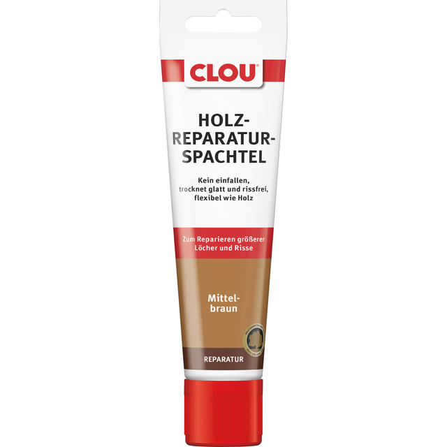 Clou Holzreparatur-Spachtel 55 g Mittelbraun
