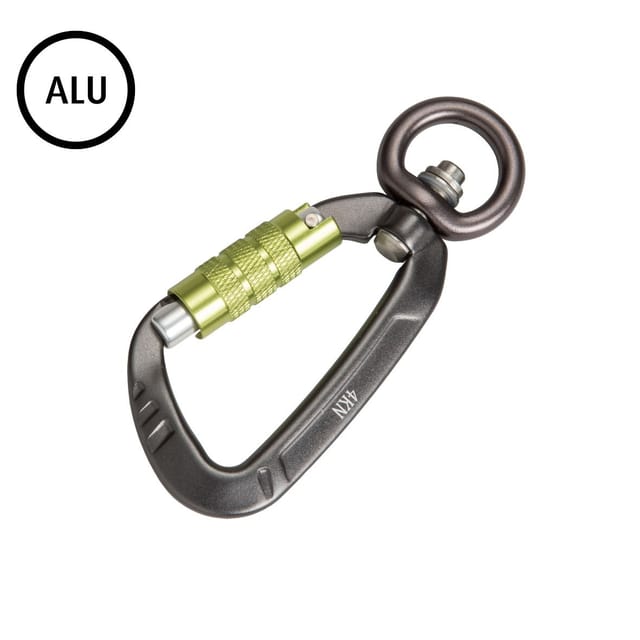 Conacord Alu-Sicherheitskarabiner mit Wirbel