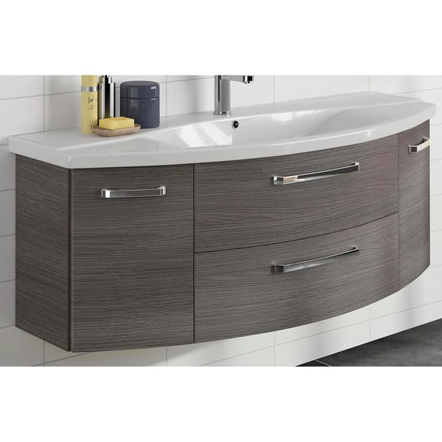 Pelipal Waschbeckenunterschrank 116,3 cm Serie 4010 Graphit Struktur quer