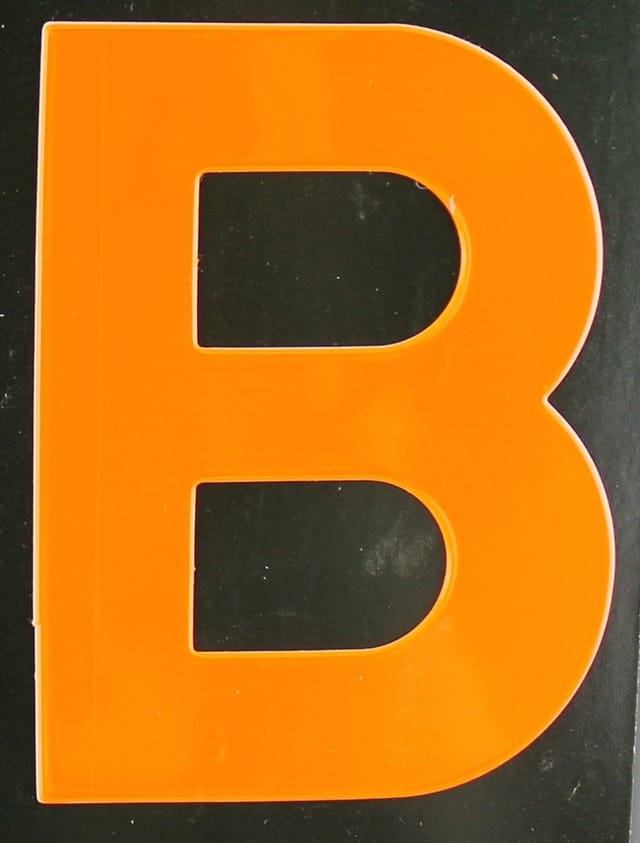 Conacord Klebebuchstabe B Reflektierend 8 cm Orange